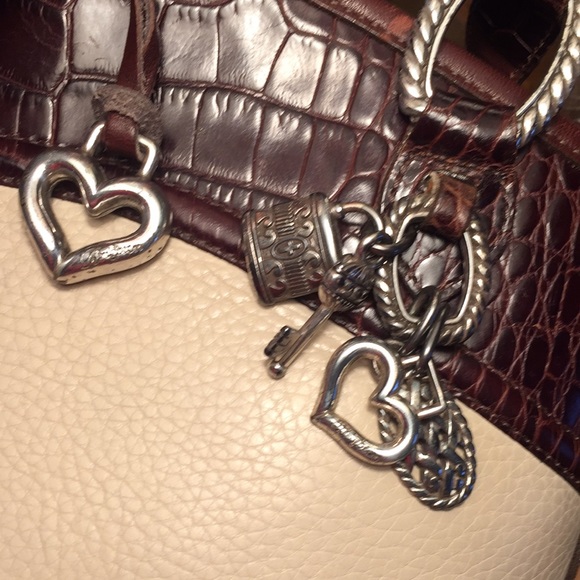 🆓 Bag ❤️Brighton Melanie Brown & Crème Shoulder/Tote Bag - Picture 11 of 11